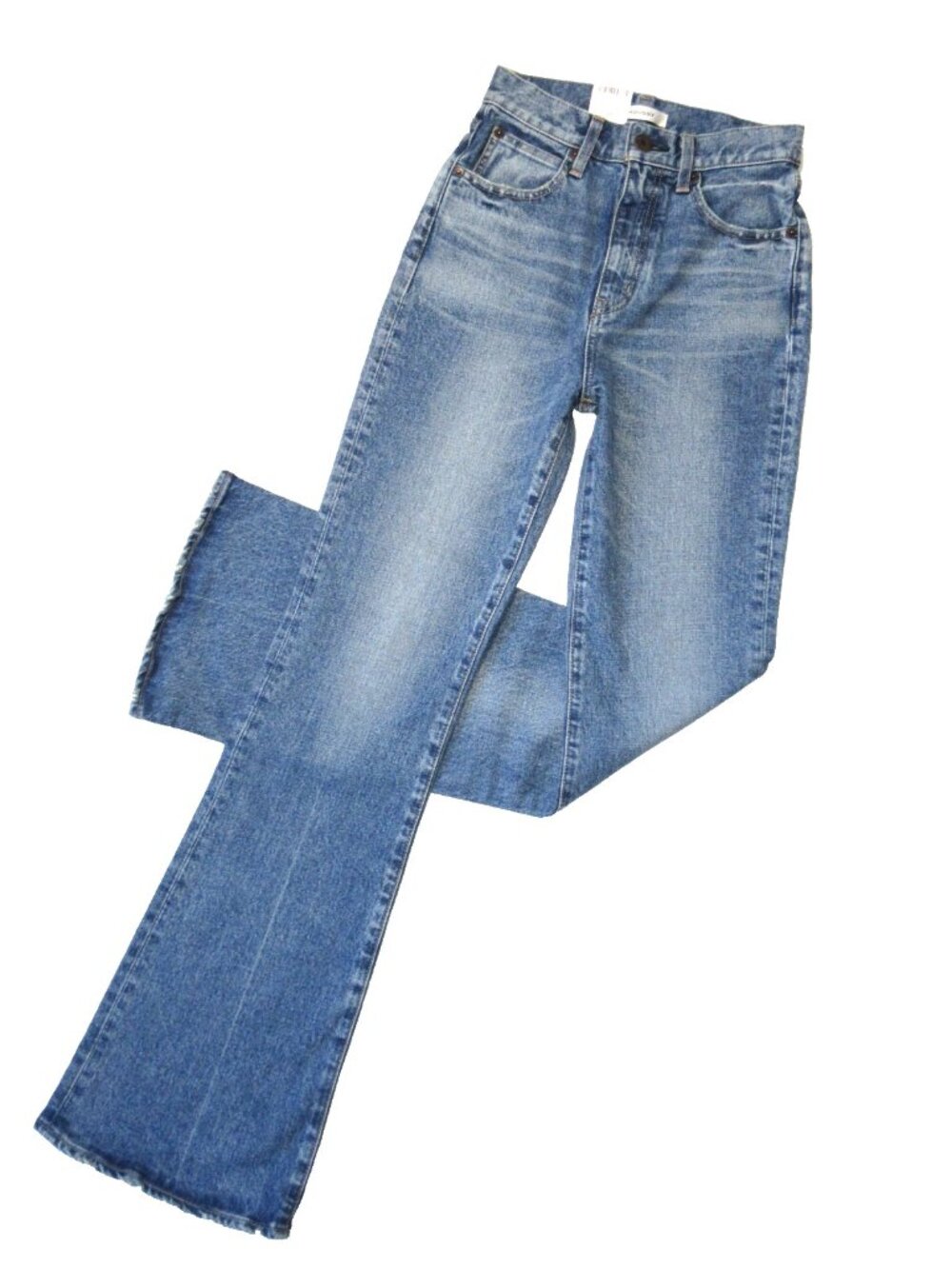 NWT Moussy Vintage MVS Flare in Blue High Rise Stretch Denim Jeans 25 x 33